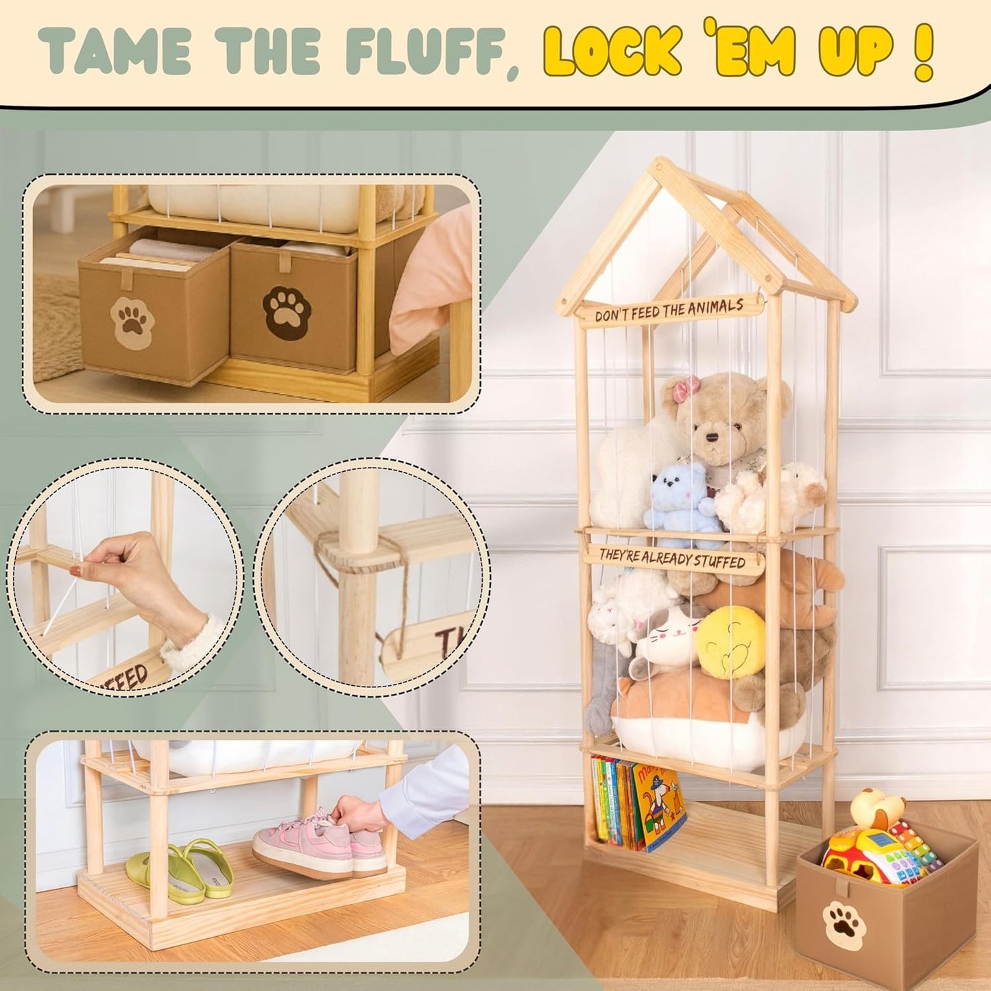 XL Stuffed Animal Storage Tower